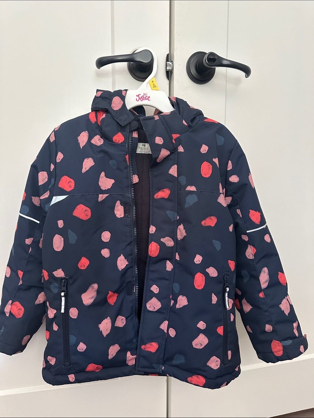 H&M Navy Waterproof Winter Jacket size 7-8 yrs